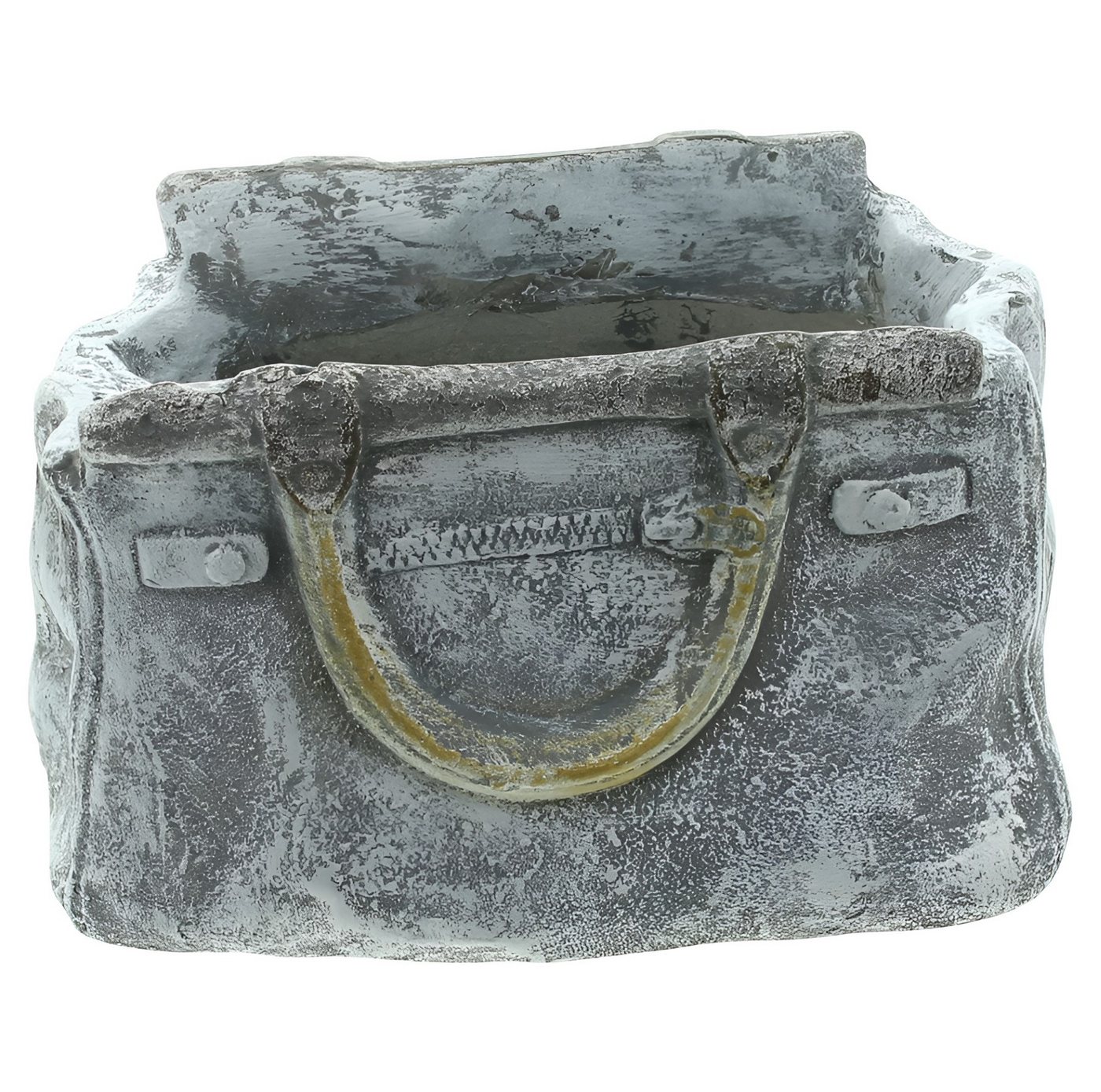 Dekoleidenschaft Blumentopf "Handtasche" in Stein Optik, Pflanztopf in Taschenform, Pflanzgefäß (1 St), Gartendeko für Draußen, Pflanzschale, Blumenschale, Über – Bild 3 von 5