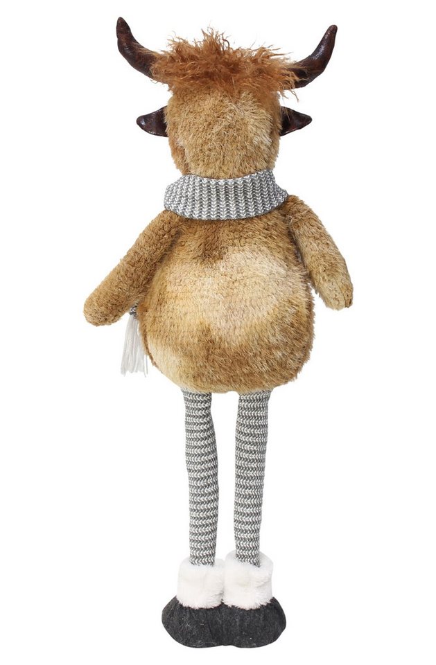 Dekoleidenschaft Dekofigur "Cattle" mit Teleskop Beinen, max. 68 cm hoch, Weihnachtsfigur Kuh, Weihnachtsdeko Figur – Bild 4 von 4