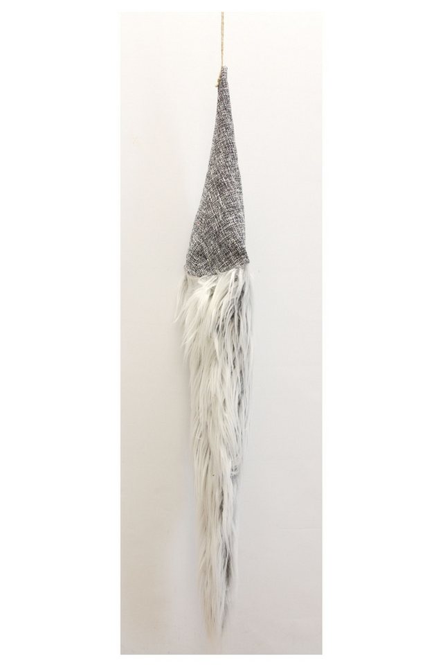 Dekoleidenschaft Dekohänger "Wichtel mit Zottelbart", 100 cm hoch, grau, textile Weihnachtsdeko (1 St), Türdeko, Weihnachtswichtel zum Aufhängen, Türhänger, Wan – Bild 3 von 5