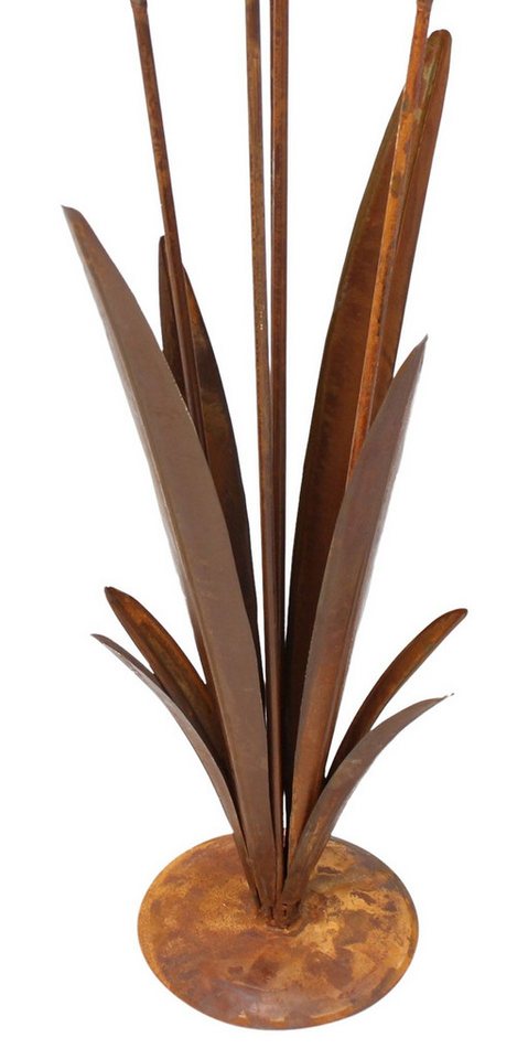 Dekoleidenschaft Gartenfigur "Schilf" Metall Gartendeko mit Edelrost, 91 cm hoch, Schilfgras, Outdoor Rostdeko für Draußen – Bild 5 von 5