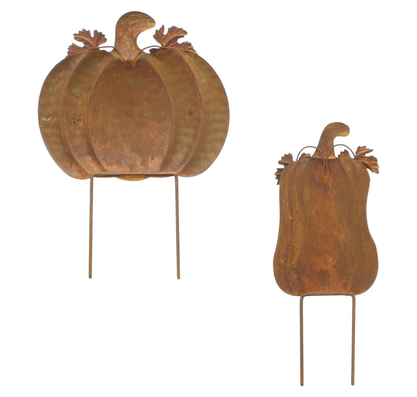 Dekoleidenschaft Gartenstecker "Kürbis" Metall, Rost, Roststecker, Dekostecker, Halloween Herbst Deko (2-St., im Set) Outdoor Deko, Gartendeko für Draußen – Bild 2 von 3