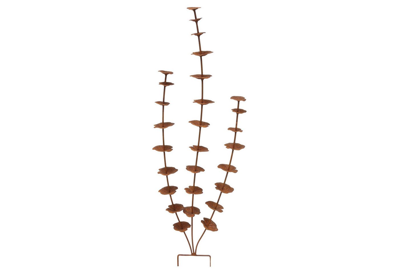 Dekoleidenschaft Gartenstecker "Rostblume" Metall, Rost Finish, 96 cm hoch, Dekostecker Roststecker wetterfest, Outdoor Gartendeko für Draußen – Bild 3 von 5