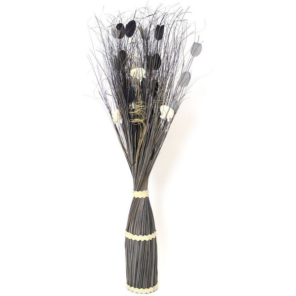 Kunstzweig Dekobündel "Anthrazit" grau + schwarz, ca. 100 cm hoch, Naturdeko, Dekoleidenschaft, Höhe 100 cm, Dekozweige, Kunstblumen, Trockenblumen, Gräserbünde