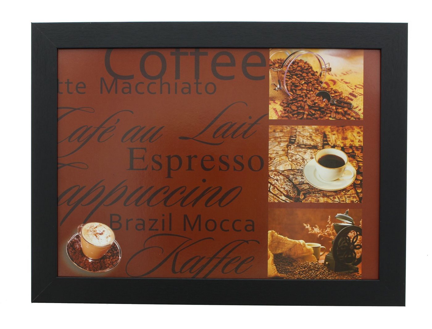 Dekoleidenschaft Laptop Tablett Knietablett "Kaffee" 43x33 cm, mit Kissen, Betttablett, Schoßtablett, Notebooktablett, Schoßtisch, Laptoptisch, Notebooktisch, L – Bild 2 von 4