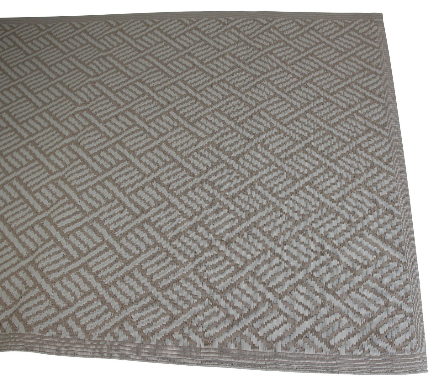Dekoleidenschaft Outdoorteppich "Beige" 120x180 cm, Teppich wetterfest, schmutzabweisend & abwaschbar, rechteckig, aus recyceltem Polypropylen, Indoor & Outdoor – Bild 3 von 5