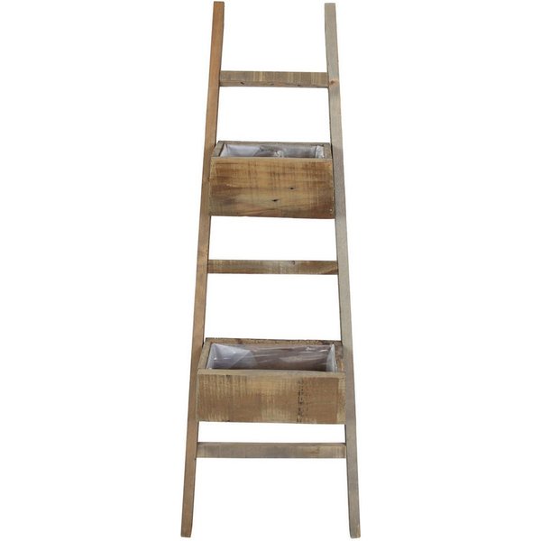 Dekoleidenschaft Pflanzentreppe Pflanzleiter "Rustikal" aus recyceltem Holz mit 2 Pflanzkästen (1 St), 110 cm hoch, Upcycling Pflanzer, Gartendeko, Hochbeet, Bl