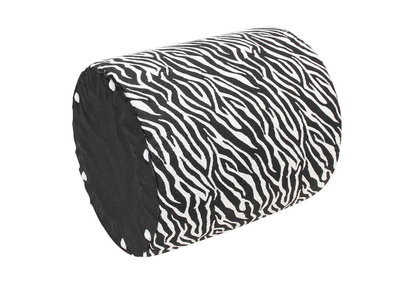 Dekoleidenschaft Polsterhocker "Zebra" Sitzhocker rund, Ø 35 x 40 cm, Hocker Fußhocker Schminkhocker – Bild 3 von 3