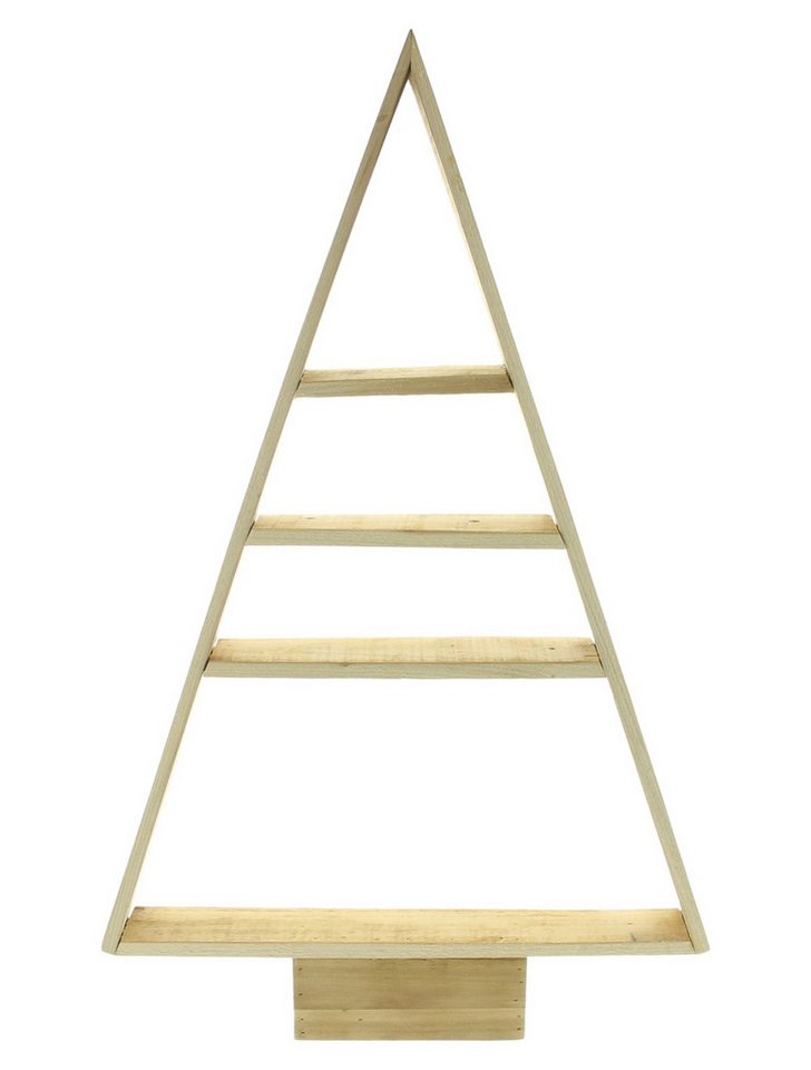 Dekoleidenschaft Standregal Dekotanne "Rustikal" aus recyceltem Holz, Pyramide mit 4 Ebenen, 78 cm, hoch, Regal für Wohnzimmer, Küche & Bad, Weihnachtsbaum Alte – Bild 2 von 5