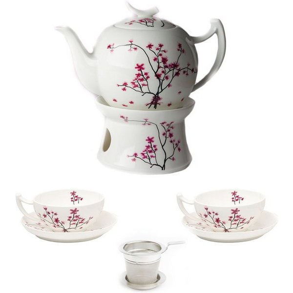 Dekomiro Teeservice (5-tlg), Bone China Porzellan