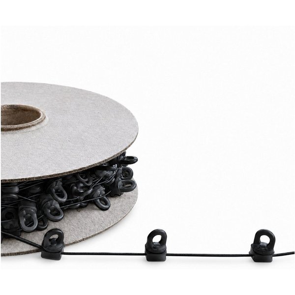 dekondo Gardinengleiter Gleiterkordel, Wellengleiterkordel, Gleiterband, Wave-System, mit 360° drehbaren Ösen, (13 Gleiter pro Meter, Meterware), Gleiterabstand