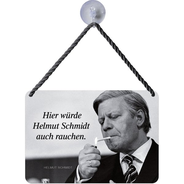 Dekoobjekt Blechschild »Helmut Schmidt«.