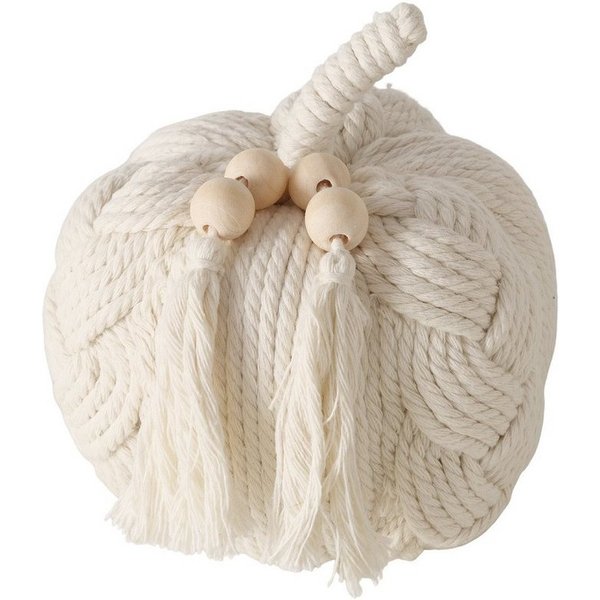 BOLTZE Dekoobjekt Boltze Dekoaufsteller Makia, Dekokürbis, Creme, Ø 13,5cm, 2058937
