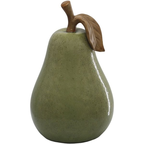 Chic Antique Dekoobjekt Chic Antique - Dekofigur Birne Deko Obst H28/D17,5cm Keramik Verte