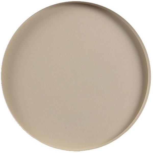 Dekotablett TABLON, Ø 30 cm, Sandfarben matt, Eisen, (1 St)