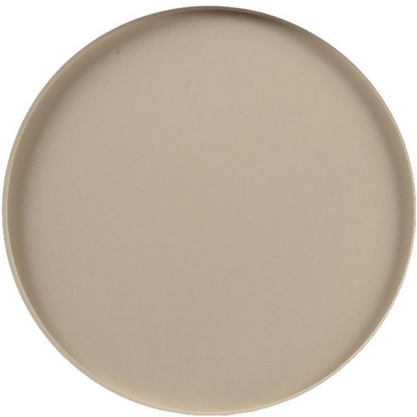 Dekotablett TABLON, Ø 35 cm, Sandfarben matt, Eisen, (1 St)