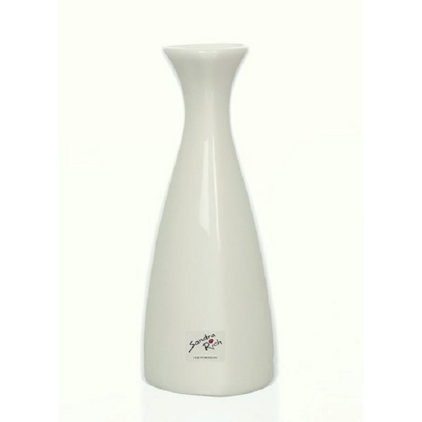 Sandra Rich Dekovase SANDRA RICH, Porzellan- VASE "TRIANGLE" 14cm. Vase Creme WEISS.