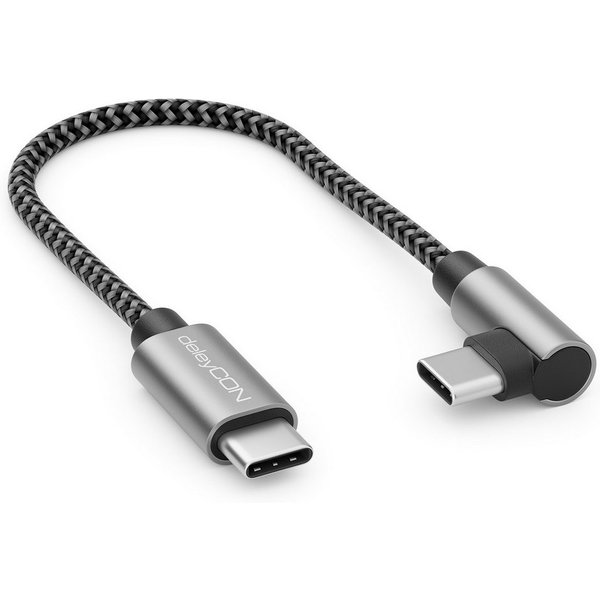 deleyCON deleyCON 0,15m USB C Kabel 1x 90° Gewinkelt PD3.0 (60W USB-Kabel