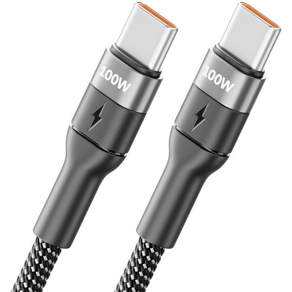 deleyCON 1,5m USB-C Ladekabel Datenkabel 100W Schnellladekabel PD 3.0 PPS USB-Kabel