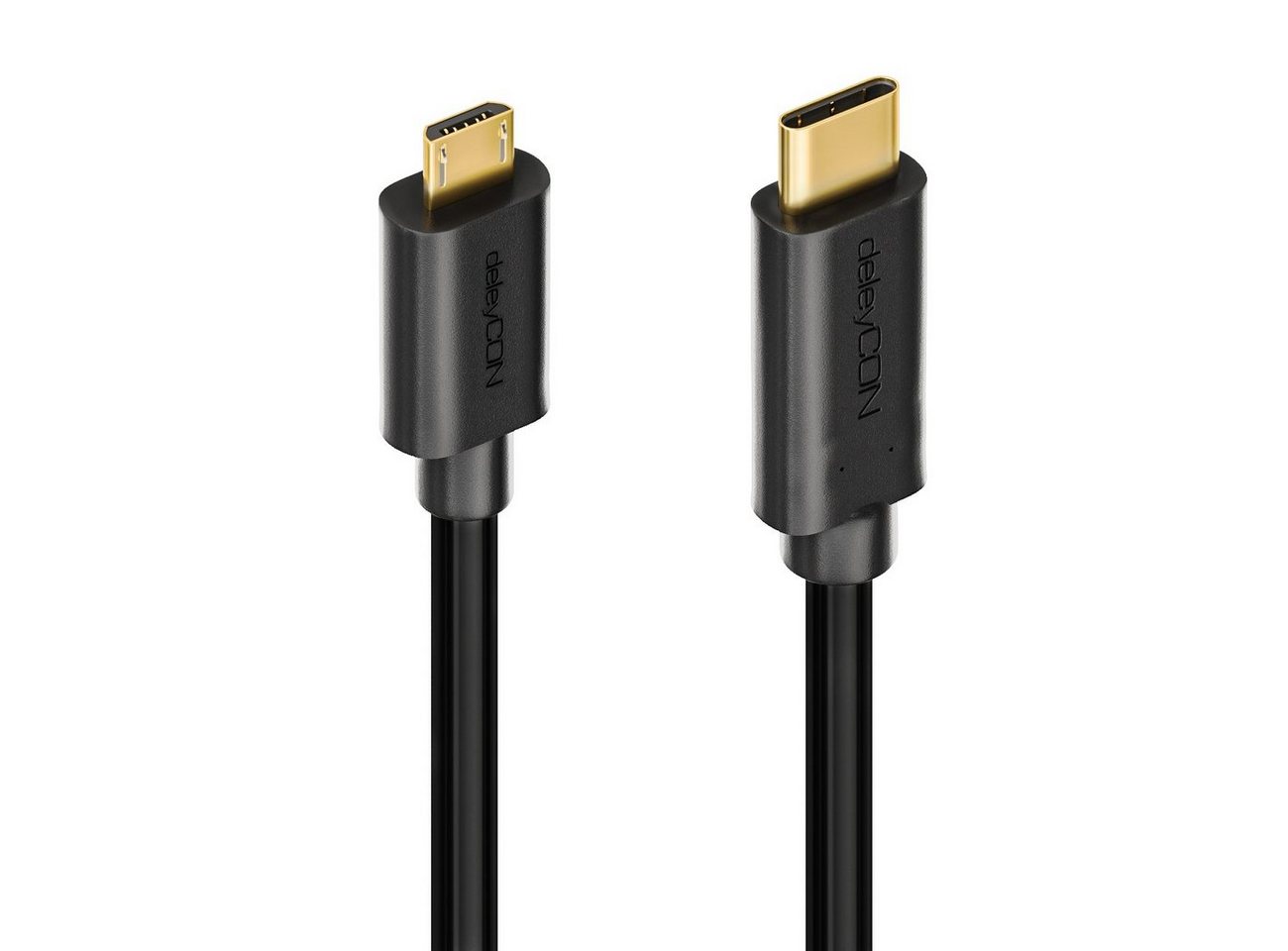 deleyCON deleyCON 1m USB C Kabel Datenkabel Ladekabel USB 2.0 micro USB zu Smartphone-Kabel – Bild 3 von 5