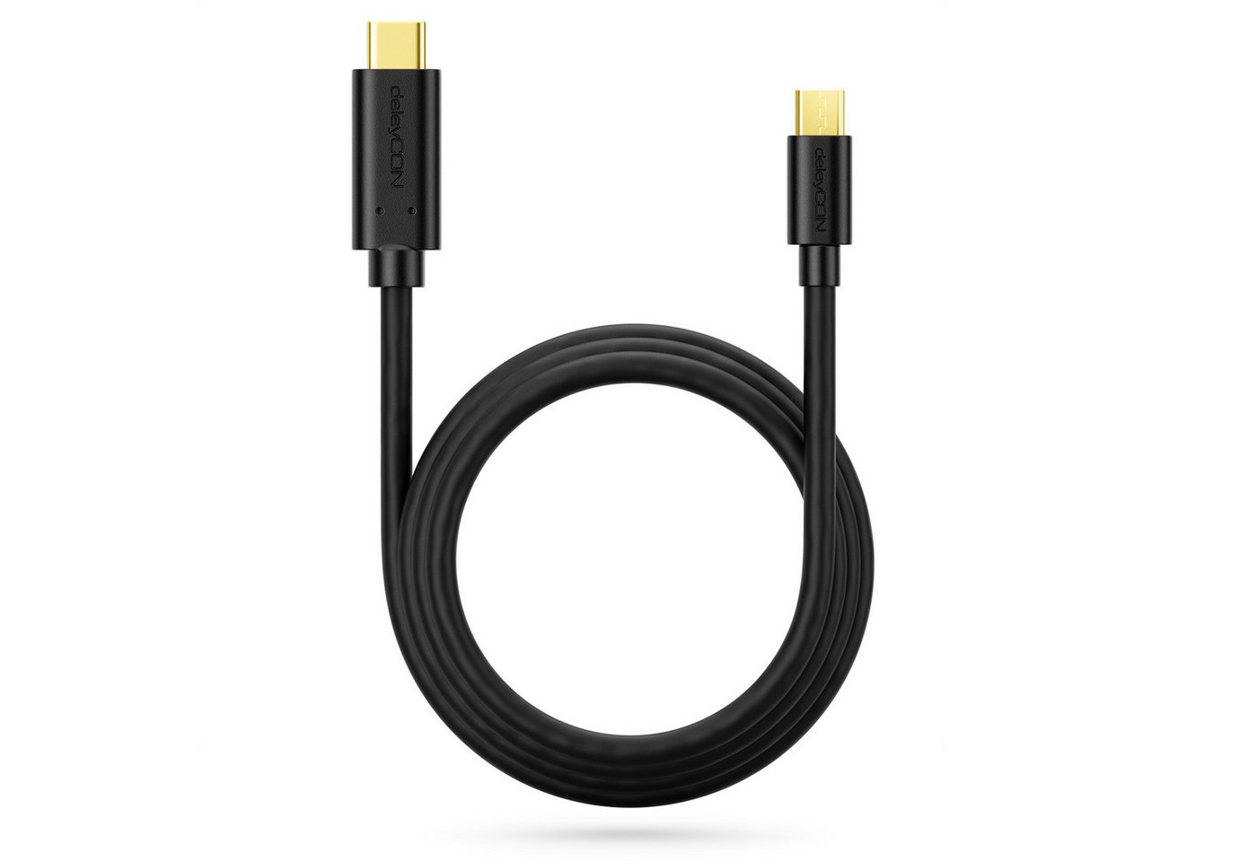 deleyCON deleyCON 1m USB C Kabel Datenkabel Ladekabel USB 2.0 micro USB zu Smartphone-Kabel – Bild 4 von 5