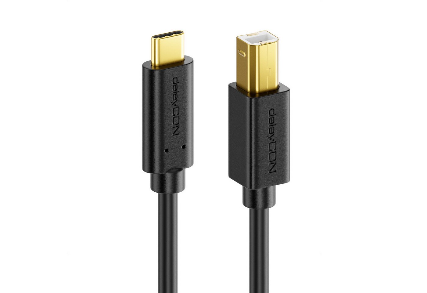deleyCON deleyCON 1m USB C Kabel Datenkabel USB 2.0 USB-B zu USB-C Computer Tintenstrahldrucker – Bild 3 von 5