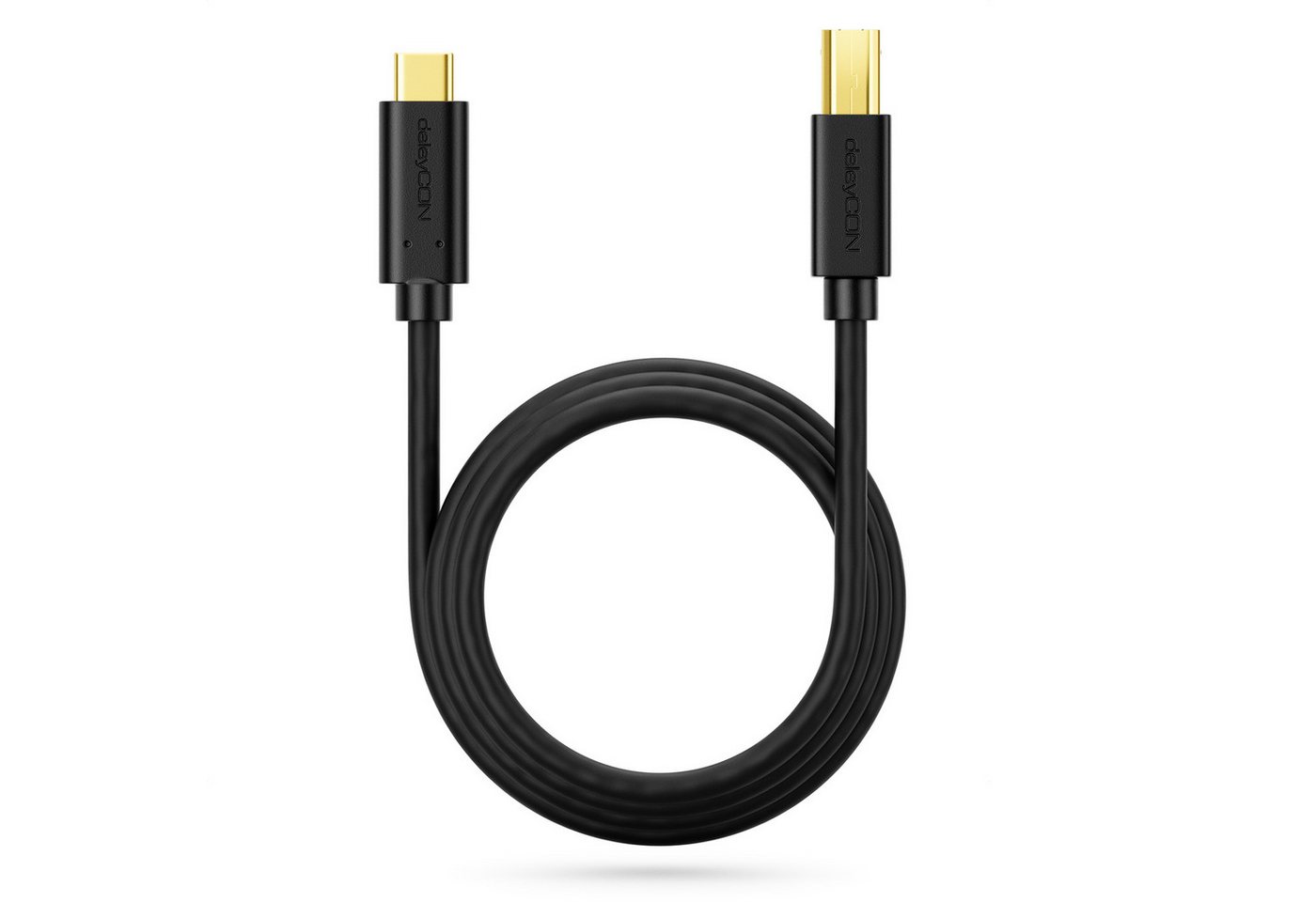 deleyCON deleyCON 1m USB C Kabel Datenkabel USB 2.0 USB-B zu USB-C Computer Tintenstrahldrucker – Bild 4 von 5