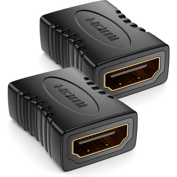 deleyCON deleyCON 2 HDMI Adapter Kupplung Verbinder Typ A 4K Ultra HD UHD 3D HDMI-Kabel