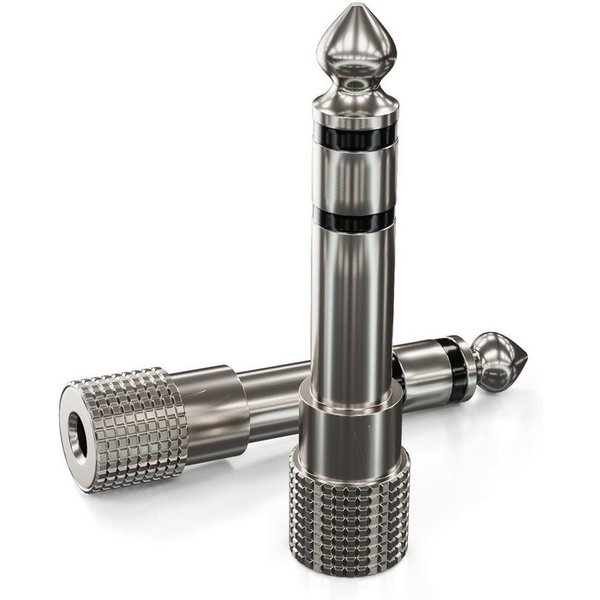 deleyCON deleyCON 2x Stereo Audio Klinke Adapter 6,3mm Klinken Stecker auf Audio-Kabel
