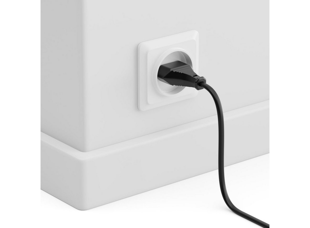 deleyCON deleyCON 3m Netzkabel Stromkabel Eurostecker - C7 Buchse Stromkabel – Bild 4 von 5