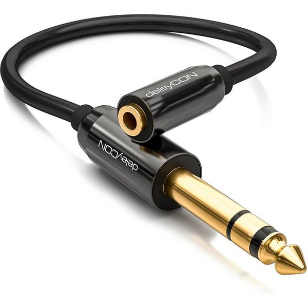 deleyCON deleyCON Audio Klinken Adapter Kabel 6,3mm Klinke Stecker zu 3,5mm Audio-Kabel