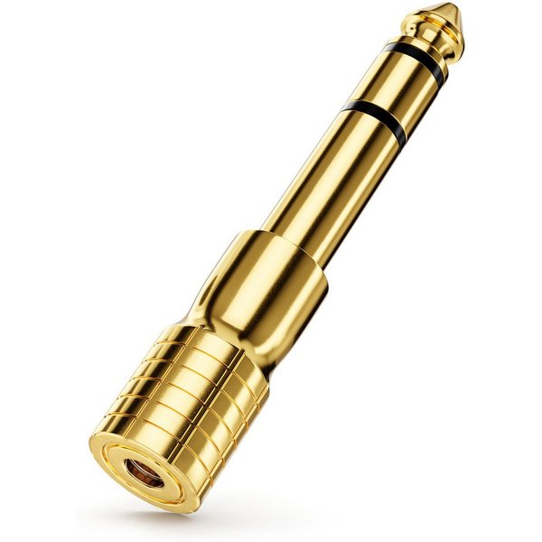 deleyCON deleyCON Klinke Adapter 3,5mm auf 6,35mm Stereo Audio vergoldet für Audio-Kabel