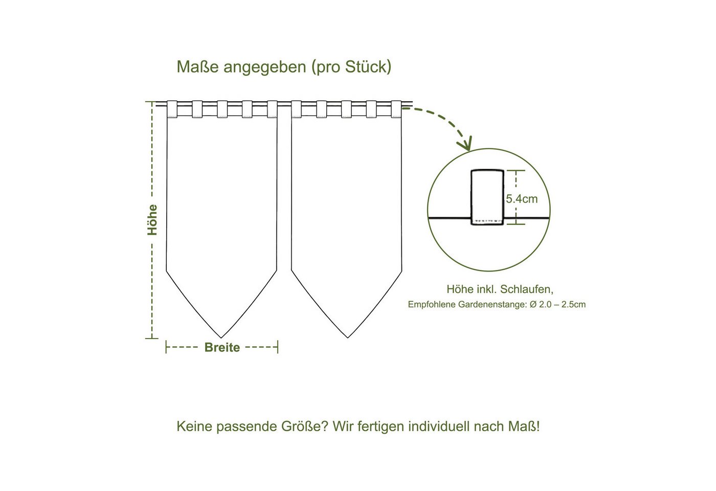 Delien Scheibengardine Lydia (2 St), Schlaufen, mit Quaste Panneaux – Bild 4 von 5
