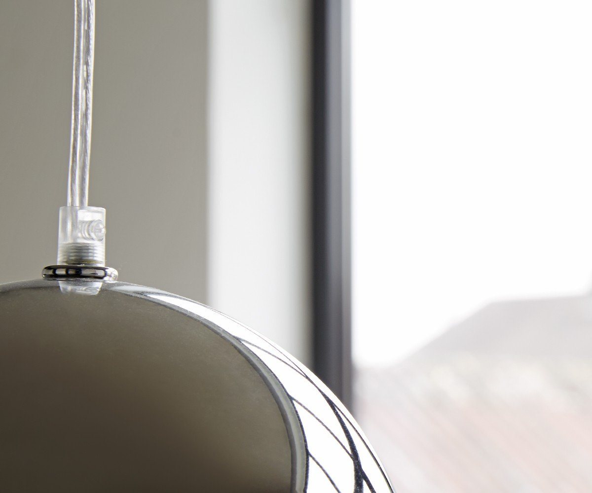 DELIFE Hängeleuchte Pentola, Chrom Silberfarben 75 cm 3 Schirme Deckenlampe – Bild 4 von 5