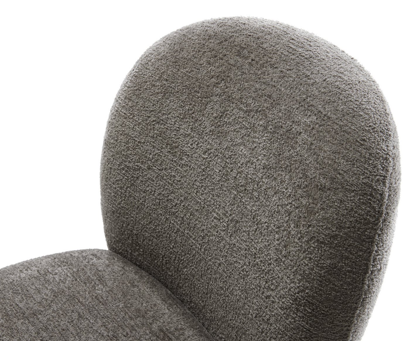 DELIFE Polsterstuhl Nube-Flex, Kreuzgestell breit Graphit Bouclé Soft Schlamm 360° drehbar Wippfunkti – Bild 5 von 5