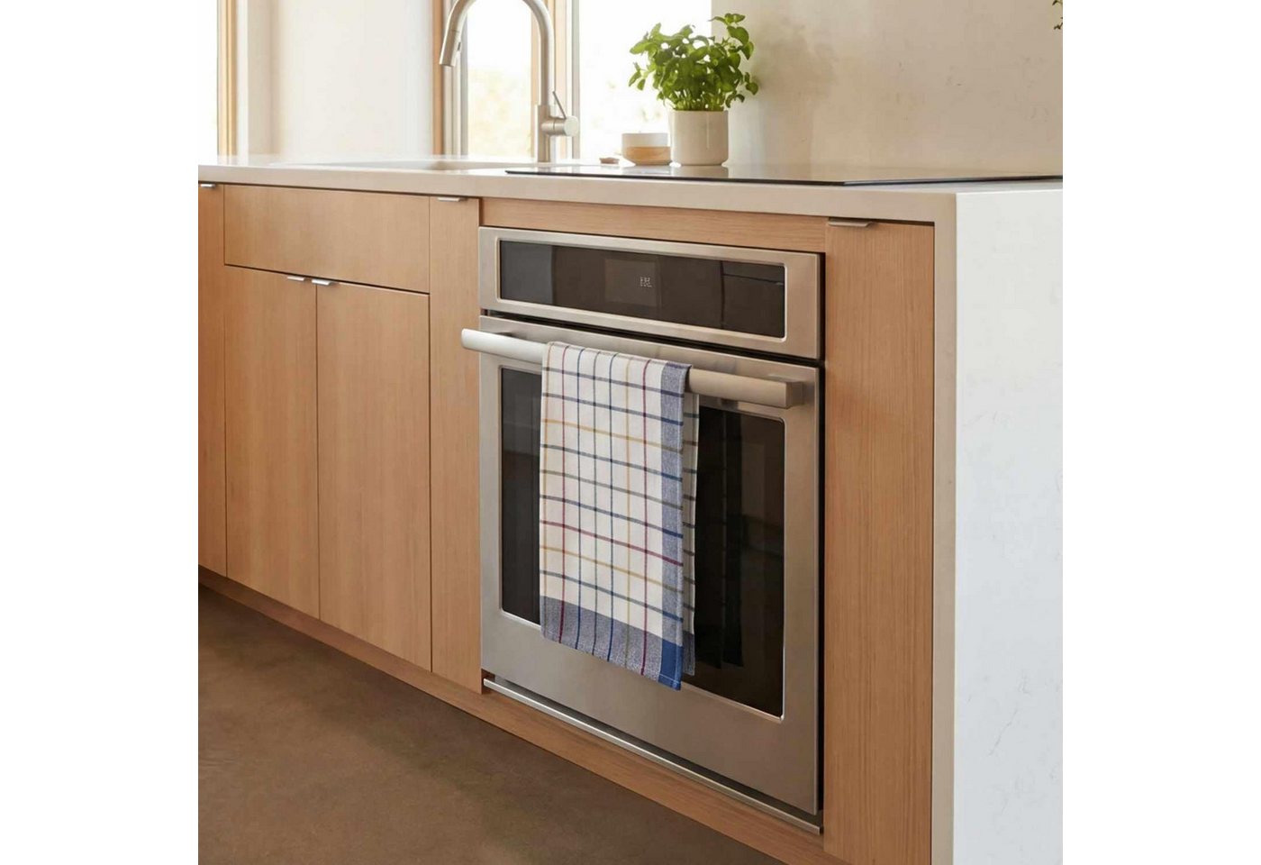 Delindo Lifestyle Geschirrtuch Bern, 10er Set, Baumwolle, Saugstarke Küchentücher, Kariert, 50x70 cm – Bild 4 von 5