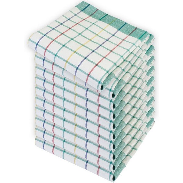 Delindo Lifestyle Geschirrtuch Bern, 10er Set, Baumwolle, Saugstarke Küchentücher, Kariert, 50x70 cm