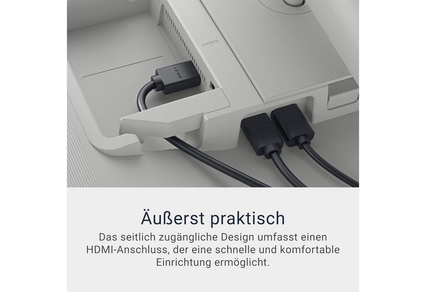 Dell 4K UHD Monitor IPS, 120 Hz, FreeSync HDMI 2.1 DisplayPort 1.4 LED-Monitor (68,6 cm/27 ", 3840 x 2160 px, 4K Ultra HD, 8 ms Reaktionszeit, 120 Hz, IPS, höhe – Bild 4 von 5