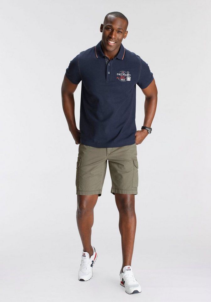 DELMAO Poloshirt Kurzarm, mit Rippbündchen, Polokragen – Bild 4 von 5