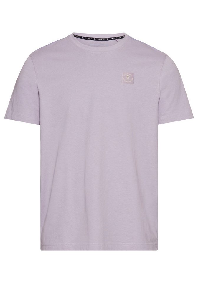 DELMAO Rundhalsshirt Kurzarm, Regular Fit, basic, aus 100% Baumwolle – Bild 5 von 5