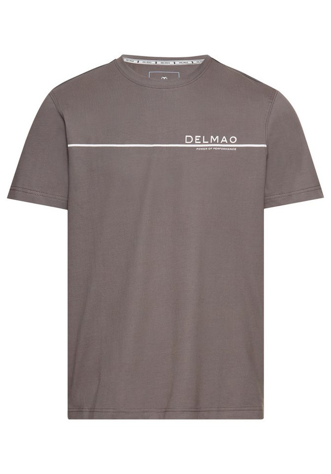 DELMAO Rundhalsshirt Kurzarm, mit coolem Print, Rundhalsausschnitt, aus 100% Baumwolle – Bild 5 von 5