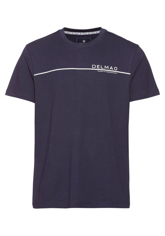 DELMAO Rundhalsshirt Kurzarm, mit coolem Print, Rundhalsausschnitt, aus 100% Baumwolle – Bild 5 von 5