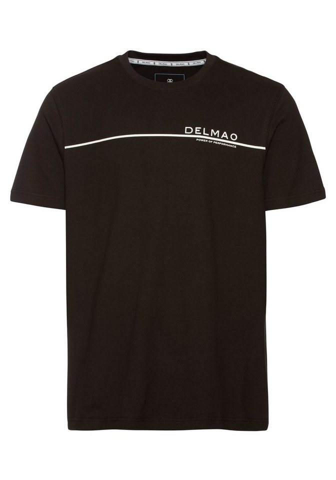 DELMAO Rundhalsshirt Kurzarm, mit coolem Print, Rundhalsausschnitt, aus 100% Baumwolle – Bild 5 von 5
