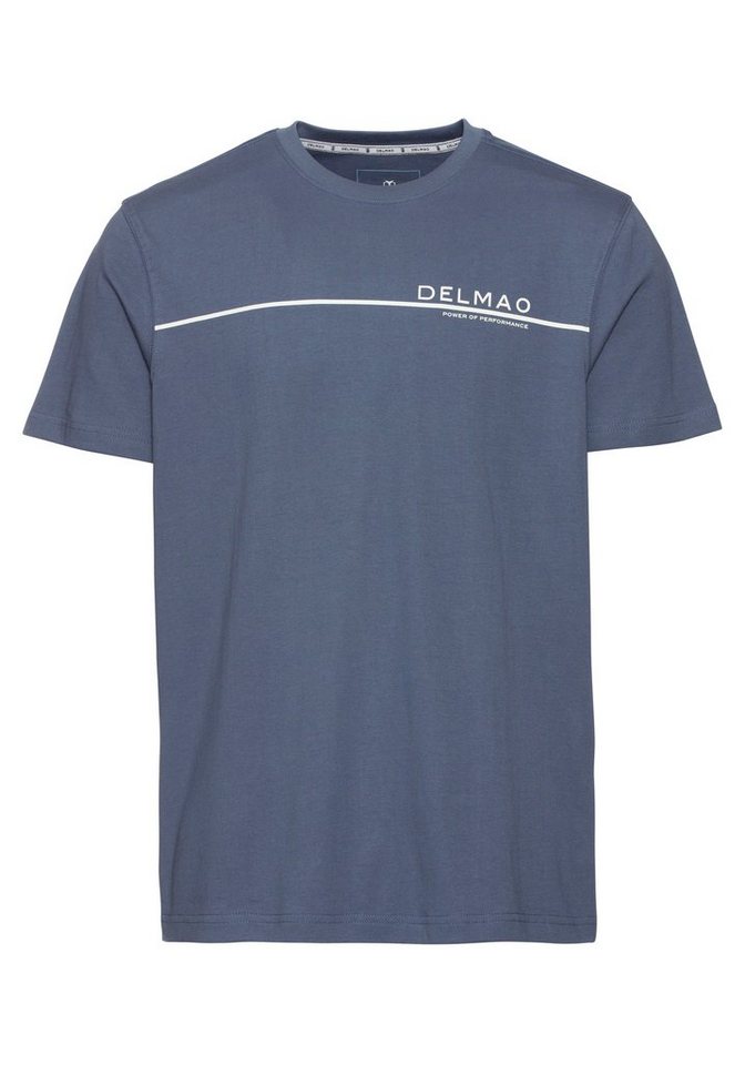 DELMAO Rundhalsshirt Kurzarm, mit coolem Print, Rundhalsausschnitt, aus 100% Baumwolle – Bild 5 von 5