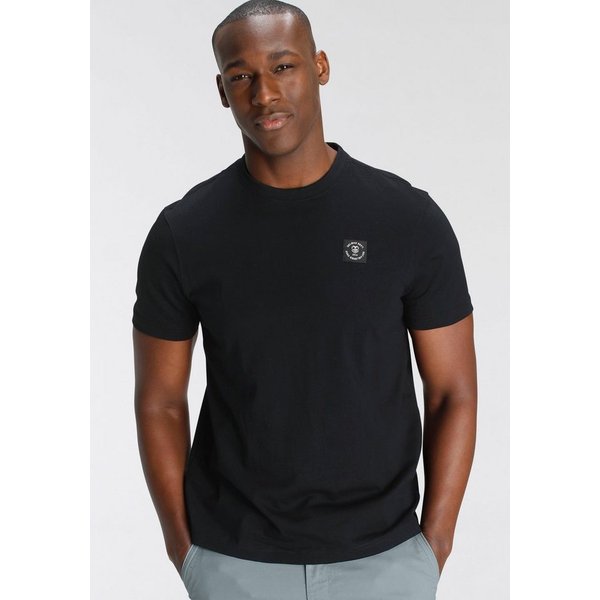 DELMAO Rundhalsshirt Kurzarm, Regular Fit, basic, aus 100% Baumwolle