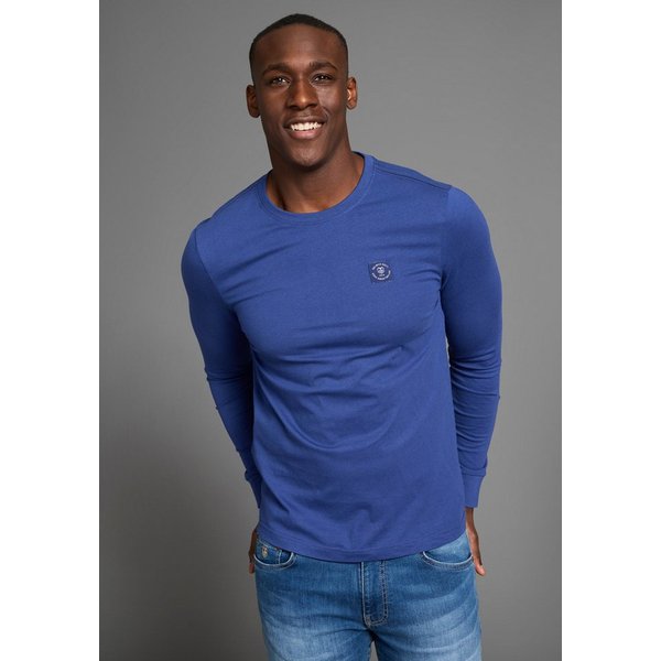 DELMAO Rundhalsshirt mit Markenlabel