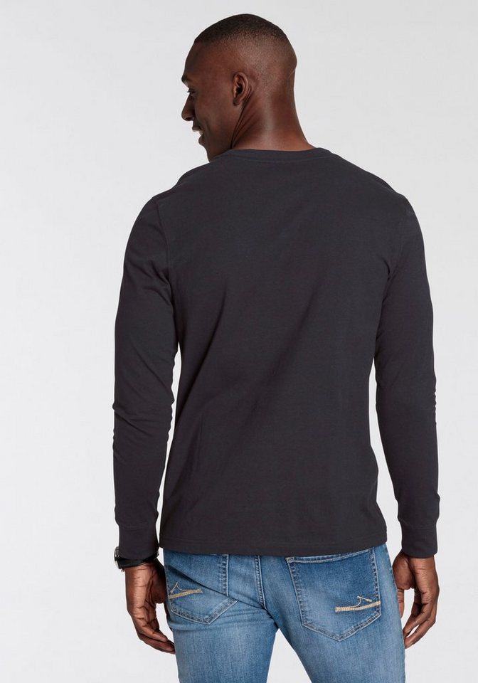DELMAO Rundhalsshirt schmal geschnitten, mit Print, aus 100% Baumwolle – Bild 2 von 5