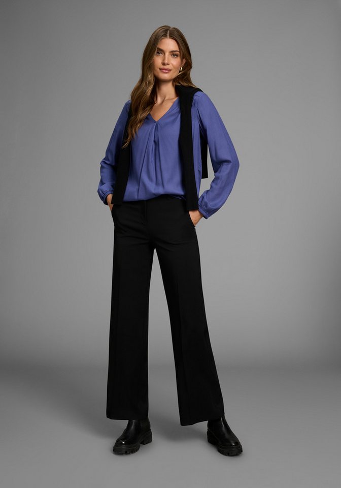 DELMAO Schlupfbluse femininer Stil, Langarm, aus Viskose, mit V-Ausschnitt – Bild 5 von 5