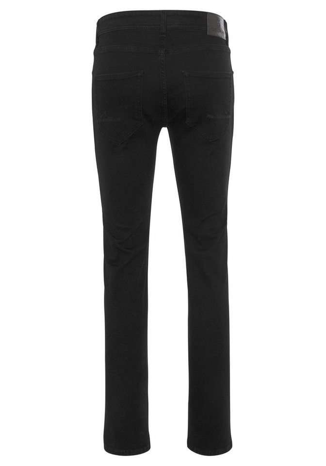 DELMAO Stretch-Jeans "Reed" gerader Beinschnitt, Used-Look-Waschung, niedrige Leibhöhe – Bild 5 von 5