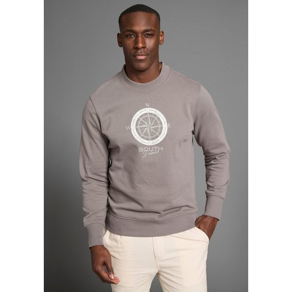DELMAO Sweatshirt lange Ärmel, lässige Passform, mit Print, Rundhals