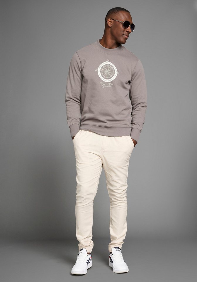 DELMAO Sweatshirt lange Ärmel, lässige Passform, mit Print, Rundhals – Bild 4 von 5